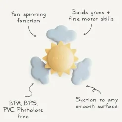 Mushie - Brinquedo giratório de sucção Sunshine para banho e brincadeira Outlet