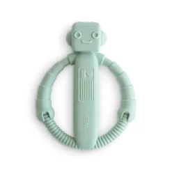 Mushie - Brinquedo mordedor de chocalho robô bebê de silicone Fashion