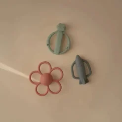 Mushie - Brinquedo mordedor de chocalho robô bebê de silicone Fashion