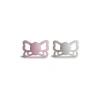 Mushie - Butterfly Anatomical Silicone Pacifier | 6-18 Months (Primrose/Silver Gray) Sale