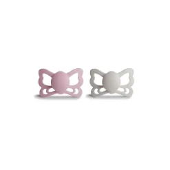 Mushie - Butterfly Anatomical Silicone Pacifier | 6-18 Months (Primrose/Silver Gray) Sale