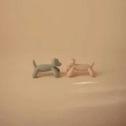 Mushie - Cachorro de brinquedo com mordedor de bebê de silicone Clearance
