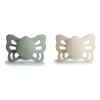 Mushie - Chupeta Anatômica de Silicone Borboleta Creme/Sálvia 2Pk, 0/6M Best