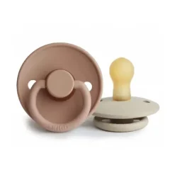 Mushie - chupeta de borracha natural Frigg 2 unidades, arenito e ouro rosa, 0/6M Sale