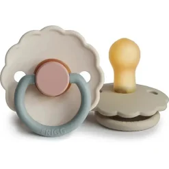 Mushie - chupeta de borracha natural 2Pk Frigg Daisy, arenito e algodão doce, 0/6M Online