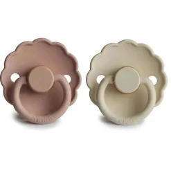 Mushie - chupeta de borracha natural 2Pk Frigg Daisy, blush/creme, 0/6M Sale