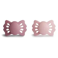Mushie - Chupeta de silicone simétrica de cedro/rosa bebê 2Pk, 0/6M Outlet