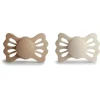 Mushie - chupeta de silicone simétrica Lucky 2Pk, cetim/creme sedoso, 6/18M New