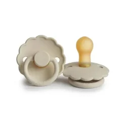Mushie - Chupeta de silicone Frigg Daisy, creme, 0/6 meses Sale