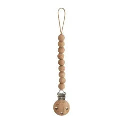 Mushie - Clipe de chupeta de bebê 100% silicone sem BPA, Hera Faux Wood Discount