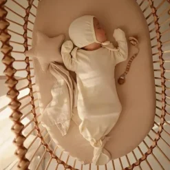 Mushie - Clipe de chupeta de bebê 100% silicone sem BPA, Hera Faux Wood Discount