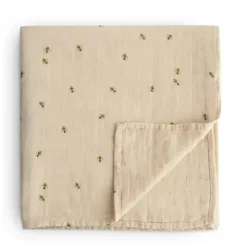 Mushie - Cobertor de musselina de algodão orgânico, Bee Discount