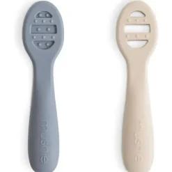 Mushie - colheres de silicone para primeira alimentação para bebês, pacote com 2, ventos alísios, areia móvel Best
