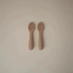 Mushie - Colheres de silicone para primeira alimentação para bebês, pacote com 2, areia móvel natural Outlet