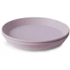 Mushie - Conjunto de 2 pratos de louça redondos, lilás suave Outlet