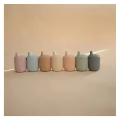 Mushie - Copo com Canudinho de Silicone, Natural Best