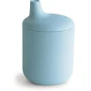 Mushie - Copo com Canudinho de Silicone, Azul Pó New