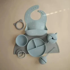 Mushie - Copo de Silicone para Bebês, Pó Azul Clearance