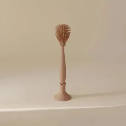 Mushie - Escova para mamadeira, silicone macio com base de sucção, natural Discount