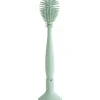 Mushie - Escova para mamadeira, silicone macio com base de sucção, Cambridge Blue Outlet