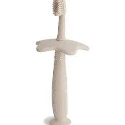 Mushie - Finger Toothbrush, Powder Blue/Daffodil Outlet