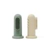 Mushie - Finger Toothbrush (Shifting Sands/ Cambridge Blue) New