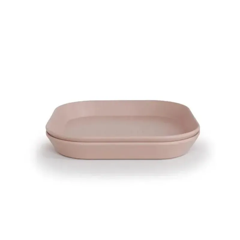 mushie__loua_quadrada_pra_SKUPeclKGox_4.webp Mushie - Louça Quadrada Pratos de Bebê - Conjunto de 2 - Blush Outlet
