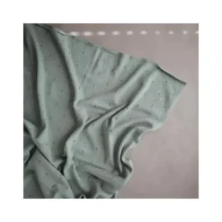 Mushie - Manta de bebê tricotada Pointelle - Sage Melange Sale