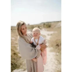 Mushie - Manta de musselina Swaddle - Rose Vanila Fashion