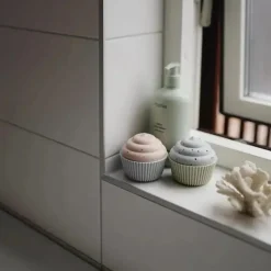 Mushie - Pacote de 4 brinquedos para cupcake de mistura e combinação de silicone, sem molde Hot