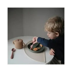 Mushie - Placa de sucção de silicone bebê - Cambridge Blue Online