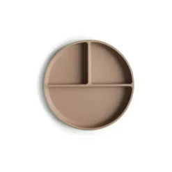 Mushie - Placa de Sucção de Silicone Bebê - Natural Hot