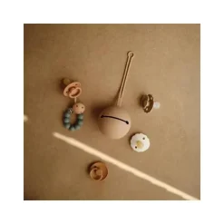 Mushie - Porta Chupeta de Silicone - Natural Hot