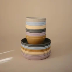 Mushie - Round Bowl Dinnerware Set, Powder Blue Hot