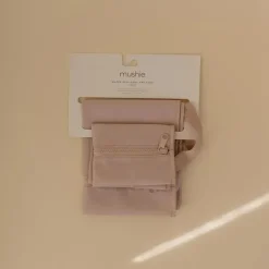 Mushie - Sacos úmidos resistentes à água, saco de armazenamento reutilizável grande e pequeno, conjunto de 2 blush Outlet