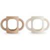 Mushie - Silicone Bottles Handles, Natural/Shifting Sand Fashion