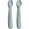 Mushie - Silicone Feeding Spoons, Powder Blue (2-Pack) Online