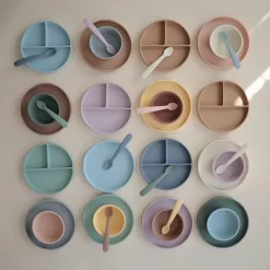 Mushie - Silicone Feeding Spoons, Powder Blue (2-Pack) Online