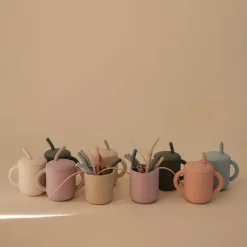 Mushie - Silicone Replacement Straws, Petal Online