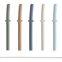 Mushie - Silicone Replacement Straws, Forest Clearance