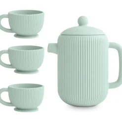 Mushie - Silicone Tea Play Set, Cambridge Blue Hot