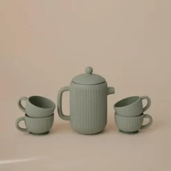 Mushie - Silicone Tea Play Set, Cambridge Blue Hot