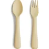 Mushie - talheres de garfo e colher para crianças, narcisos claros Discount