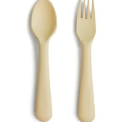 Mushie - talheres de garfo e colher para crianças, narcisos claros Discount