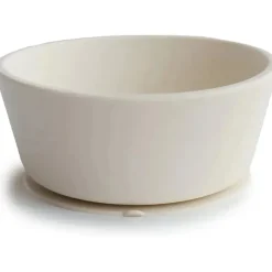 Mushie - Tigela de Sucção para Bebê de Silicone, Marfim Best
