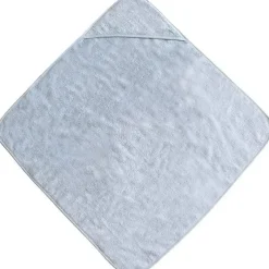 Mushie - Toalha com capuz de algodão orgânico para bebês, azul bebê Fashion