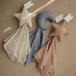 Mushie Lovely Cobertor Moon Lovey - Tradewinds Blue Hot