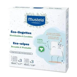 Mustela - Lenços ecológicos reutilizáveis ​​e laváveis ​​6Ct para bebês Fashion