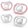 NanoBebe - 4 unidades de chupetas flexíveis ativas rosa e brancas para bebês 4/36M Discount