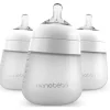 NanoBebe - mamadeira de silicone flexível branca 3 unidades, 9 onças Hot